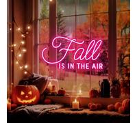 Letrero de neón LED Fall is in The Air, decoración del hogar, otoño, otoño, luz de neón, otoño, jardín, fiesta, decoración de Acción de Gracias, decoración de pared