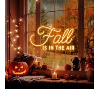 Letrero de neón LED Fall is in The Air, decoración del hogar, otoño, otoño, luz de neón, otoño, jardín, fiesta, decoración de Acción de Gracias, decoración de pared