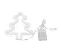 Letrero de Neón LED para Árbol de Navidad, Lámpara de Pared con 2 Métodos de Alimentación, Luz de Neón Azul para Decoración de Fiesta Navideña, Iluminación Festiva y Hogar