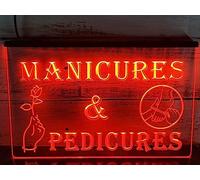 Letrero de neón LED para manicura y pedicura, luces de neón con grabado 3D alimentadas por USB personalizadas con atenuador, para tatuajes, perforaciones, masajes, manicuras, salones de belleza, spa