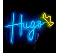 Letrero de neon led personalizado nombre cartel personalizable con nombre Regalo fiesta de cumpleaños, Santo, Bautizo, Boda, Dormitorio Tienda Logo Celebración decoración [Envio Urgente desde España]