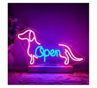 Letrero de neón Letrero luminoso de neón con forma perro salchicha, para ideal para decoración pared o habitación 40,5x23cm
