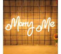 Letrero de neón Marry Me, romántica luz LED de neón para boda, alimentación por USB, decoración para el hogar, propuesta de boda, telón de fondo de compromiso, regalo para mujeres
