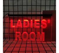 Letrero de neón para baño para decoración de Pared, Luces de neón LED RGB Regulables con Control Remoto para letreros de baños de Tiendas de hoteles,Ladies Room,40x30cm