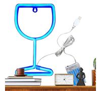 Letrero de neón para bar | decoración de letrero de neón con copa de vino - Decoración LED para pared | Para casa, dormitorio, salón, cocina, bar, oficina, restaurante, , reunión, rendimiento