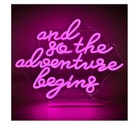 Letrero de neón Para decoración de luces neón y para ir a la aventura, inicio letrero LED 42cmx32cm