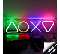 Letrero de neón para gamers, letreros de neón LED para gaming con USB/interruptor, letrero de con decoración gráfica, lámpara de decoración para salas de juegos para gamers (juego)