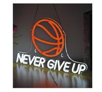 Letrero de neón Para letreros de neón Letreros iluminados NUNCA TE RINDAS Decoración pared para dormitorio