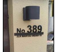 Letrero de números de casa personalizado para exteriores, letreros de dirección personalizados para casas, placa de dirección de números modernos con kit de tornillos flotantes, números de dirección