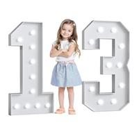 Letrero de números iluminados for marquesina de 70 cm/2,3 pies, luces LED numérica for decoraciones del 1er 21 cumpleaños, luces nocturnas for fiestas decoración del hogar(Age 13)