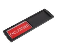 Letrero de Ocupado Vacante para Puerta Deslizador Magnético | Aluminio Negro, Resistente a Rayones, para Baño y Oficina, Cambio Rápido de Estado