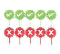 Letrero De Paleta De Mano - Tablero Lavable De Doble Cara De 25 Cm, Herramienta De Votación En El Aula | Para Niños Niños Niñas Niño Cuestionarios Hora Del Círculo Respuesta A La Historia