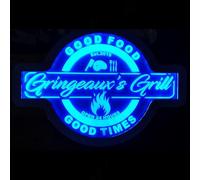 Letrero De Pared LED Para Barbacoa Personalizado, Luz De Neón, 4 Tamaños, 7 Colores, Interruptor Que Cambia, Parrilla De Control, Letrero De Neón Para Barbacoa, Parrilla Acrílica De Madera