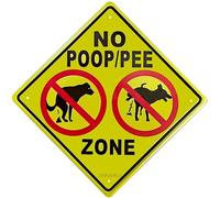 Letrero de perro con texto en inglés "NO Poop, NO Pee Dog", 20.3 x 20.3 cm, divertidos letreros para decoración de pared de la habitación del hogar, fácil montaje, uso en