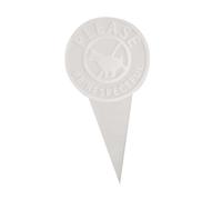 Letrero de perro con texto en inglés "No Pooping Dog For Yard | Please Be Respectful - Letrero impermeable para patio con estaca para evitar que los perros hagan caca o orinen tu césped"