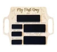 Letrero de pizarra reutilizable "My First Day of School", diseño de mango portátil, accesorio de fotos para niños, perfecto para guardería, jardín de infantes, hitos de la escuela primaria