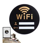 Letrero de placa WiFi, letrero de código WiFi, autoadhesivo, para invitados, otoño, acrílico, resistente al desgaste, para cine y comedor Zorq