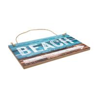 Letrero de playa de madera, letrero de playa, letrero colgante de madera, cuerda, señal de dirección, estilo clásico de, para decoración surfera y puerta principal