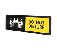 Letrero de privacidad para puerta, acrílico con texto en inglés "Please Do Not Disturb", para oficina, reuniones, negocios, hogar, dormitorio, hotel, apartamento