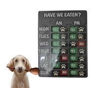 Letrero de Recordatorio para Alimentar Mascotas Madera con Patrón Adorable