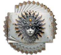 Letrero de reglas de barra con calcomanías de estrellas celestiales, 10 letreros de metal divertidos para decoración de bar deportivo (12 x 18 cm)