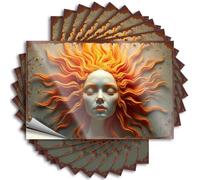 Letrero de reglas de barra Sunlit Dreams: una fusión de esencia humana y llama radiante, 10 letreros de metal divertidos para decoración de bar deportivo (8 x 12 cm)
