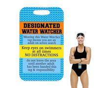 Letrero de reglas de piscina | Letrero acrílico para reglas de piscina para niños | Señales creativas de recordatorio de seguridad, observador de agua designado, accesorios de natación de seguridad en