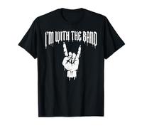 Letrero de Rock con Texto en inglés I'm with The Band Camiseta
