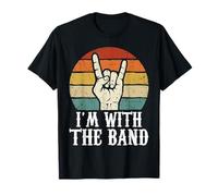 Letrero de Rock con Texto en inglés I'm with The Band Camiseta