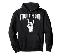 Letrero de Rock con Texto en inglés I'm with The Band Sudadera con Capucha