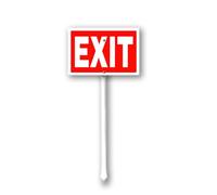 Letrero de salida con estaca de 8 x 12 pulgadas, para decoración de césped, patio, jardín, fácil de instalar, uso en exteriores