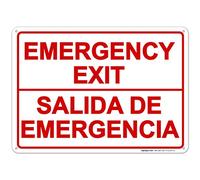 Letrero de salida de emergencia, divertido letrero de metal, placas de metal y carteles de 8 x 12 pulgadas