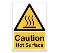 Letrero de superficie caliente de precaución - vinilo autoadhesivo A5 - Seguridad de advertencia de temperatura
