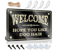Letrero de Texas Star Decor Retro & Outhouse Rules Toilet borde plegado: Welcome Hope You Like Dog Hair Wall Decor Man Rock | Divertidos letreros de metal vintage para decoración de pared de garaje de
