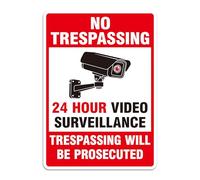 Letrero de videovigilancia, autoadhesivo, duradero, no traspasar, señal de propiedad privada