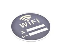 Letrero de WiFi 3D acrílico con espejo, pegatinas de pared, escritura a mano regrabable, cuenta y contraseña, for señalización WiFi de tiendas públicas.