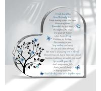 Letrero decorativo acrílico con forma de corazón, regalo de duelo con condolencias, regalos conmemorativos de condolencias por la pérdida de un ser querido