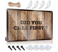 Letrero decorativo con texto en inglés "Did You Call First" para bar y bar, vintage (20 x 30 cm)