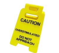 Letrero decorativo con texto en inglés "Do Not Approach Caution" para trabajadores de oficina y empleados