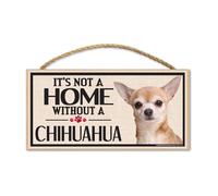 Letrero decorativo de madera con tem tica de perro ""Imagina este chihuahua"", 10 x 5 pulgadas, para mascotas
