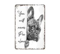 Letrero decorativo para pared, decoración retro del hogar, 7.87 x 11.81 pulgadas, letrero de metal con función de hojalata, señalización artística de hojalata resistente, decoración de baño con diseño