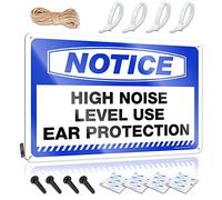 Letrero divertido de lata para decoración de pared con texto en inglés "Notice High Noise Level Us" (20 x 30 cm)