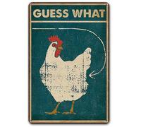 Letrero divertido para gallinero de Bestylez Decoraci n para gallinas Cruce de gallinas Adivina qu trasero de gallina 12 8 260