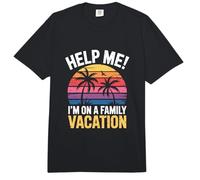 Letrero Divertido para Padres con Texto en inglés Help Me I'm On A Family Vacation Comfort Colors Adult Heavyweight T-Shirt