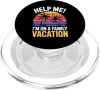 Letrero Divertido para Padres con Texto en inglés Help Me I'm On A Family Vacation PopSockets PopGrip para MagSafe
