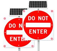 Letrero DO NOT ENTER 24''/30'',intermitente alimentado por energía solar