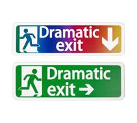 Letrero dramático para puerta de salida, decoración colorida de pared, decoración de habitación, letrero de pared | Hogar, sala de estar, oficina, juego de humor, diseño divertido, acento acrílico, li