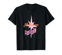 Letrero estético de neón retro de Halloween Motel Camiseta