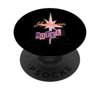 Letrero estético de neón retro de Halloween Motel PopSockets PopGrip Adhesivo