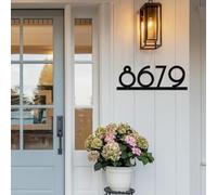 Letrero flotante moderno personalizado con número de casa, acrílico 3D, letras, números, dirección, placa de casa al aire libre para buzón, casa, patio, números de casa (40 cm)